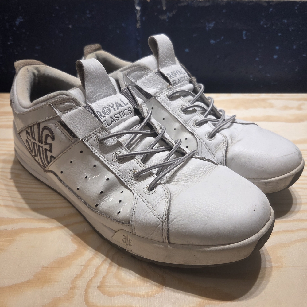 Royal Elastics Men's Icon White Slip-on Sneakers (Size 12)